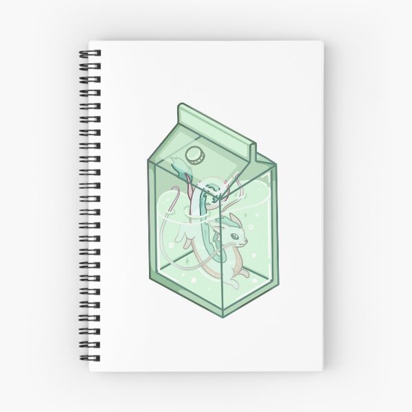 Item preview, Kawaii Milk Carton Dragon Art | Cute Ghibli Haku sticker illustration designed and sold by Mypixieart.