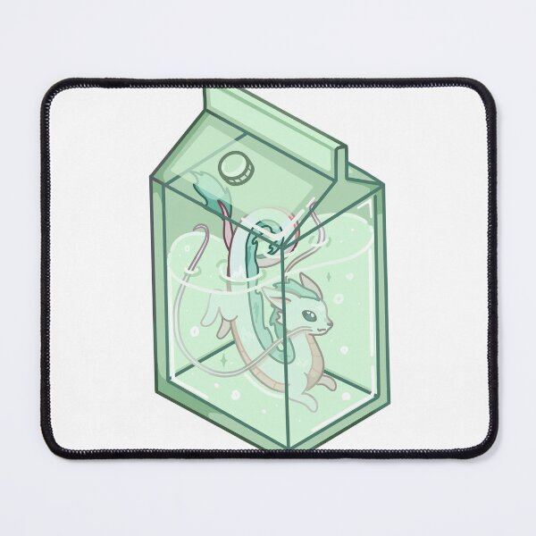 Item preview, Kawaii Milk Carton Dragon Art | Cute Ghibli Haku sticker illustration designed and sold by Mypixieart.