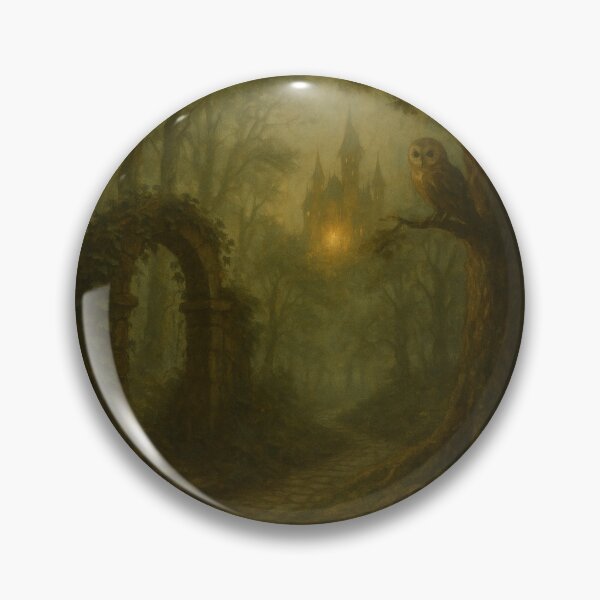 Item preview, Enchanted Forest Art | Mist-Blanketed Forest with Hidden | Fantasy Medieval Owl Art designed and sold by yeeted17.