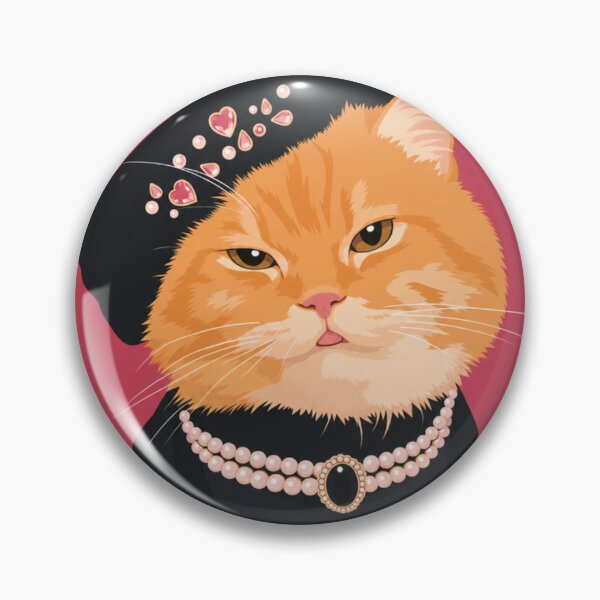 Item preview, Elegant Ginger Cat in Vintage Fashion designed and sold by minbadesign.