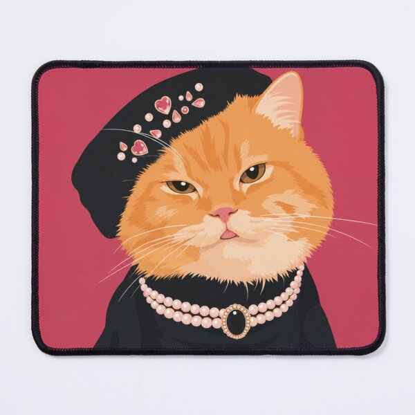 Item preview, Elegant Ginger Cat in Vintage Fashion designed and sold by minbadesign.