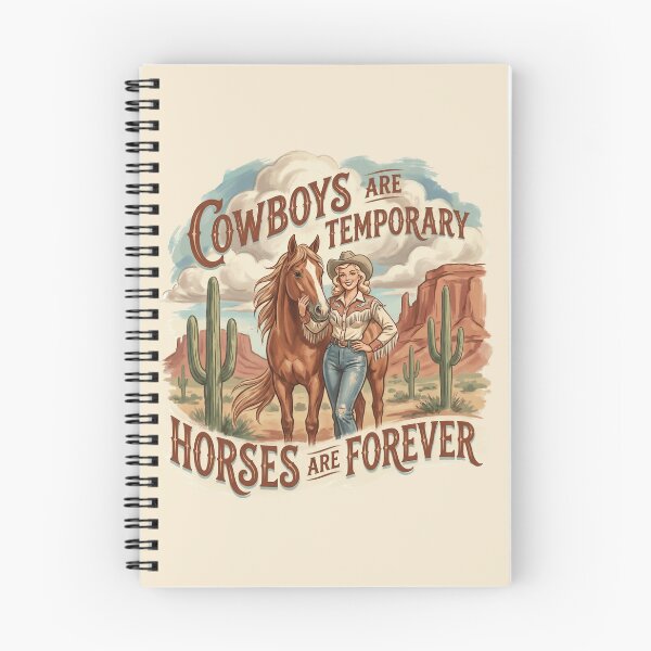 Item preview, Cowboys are Temporary. Horses are Forever designed and sold by Vintage Sass Society.