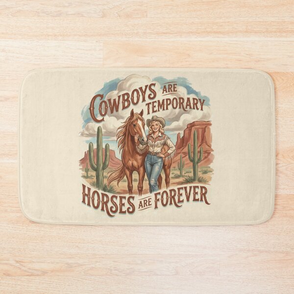 Item preview, Cowboys are Temporary. Horses are Forever designed and sold by Vintage Sass Society.