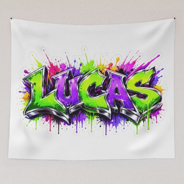 Item preview, Lucas – 3D Graffiti Name designed and sold by AlexLineArt.