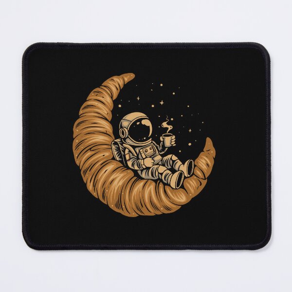 Item preview, Astronaut Sitting on Croissant Drinking Coffee Funny Space Bakery T-Shirt designed and sold by phsycartwork.