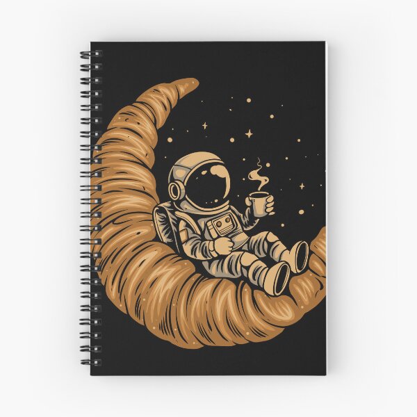 Item preview, Astronaut Sitting on Croissant Drinking Coffee Funny Space Bakery T-Shirt designed and sold by phsycartwork.