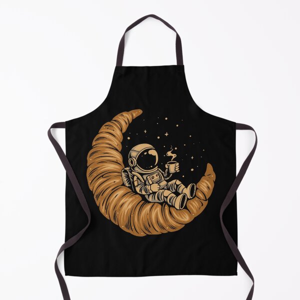 Item preview, Astronaut Sitting on Croissant Drinking Coffee Funny Space Bakery T-Shirt designed and sold by phsycartwork.