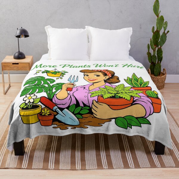 Item preview, Gardening Humor - More Plants Won't Hurt designed and sold by Traveldrawings.