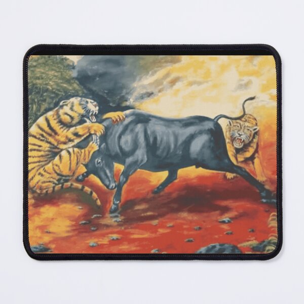 Item preview, Tigers and Bull Dramatic Battle designed and sold by VividSurreal.