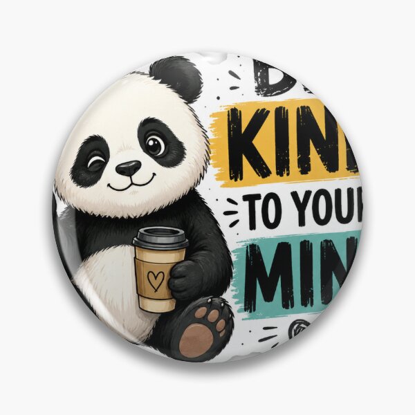 Item preview, Be Kind to Your Mind Cute Panda Sticker | Men designed and sold by Dream Design Store.