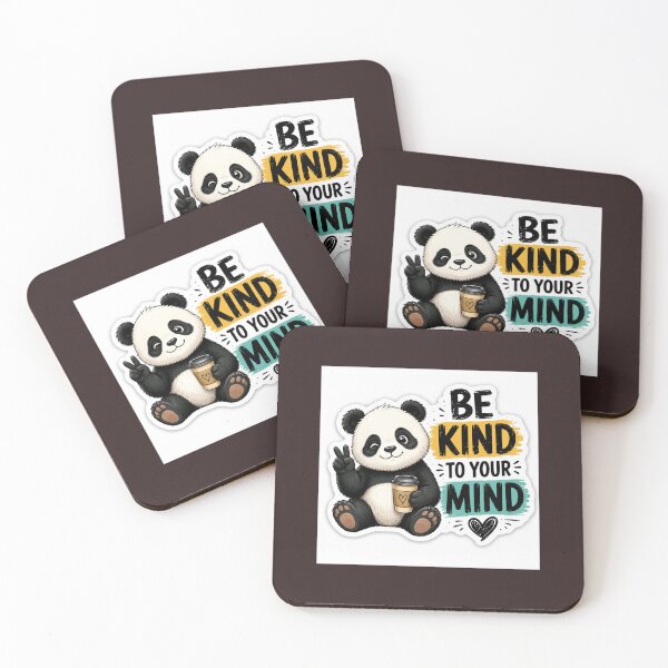 Item preview, Be Kind to Your Mind Cute Panda Sticker | Men designed and sold by Dream Design Store.