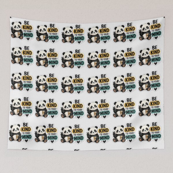 Item preview, Be Kind to Your Mind Cute Panda Sticker | Men designed and sold by Dream Design Store.