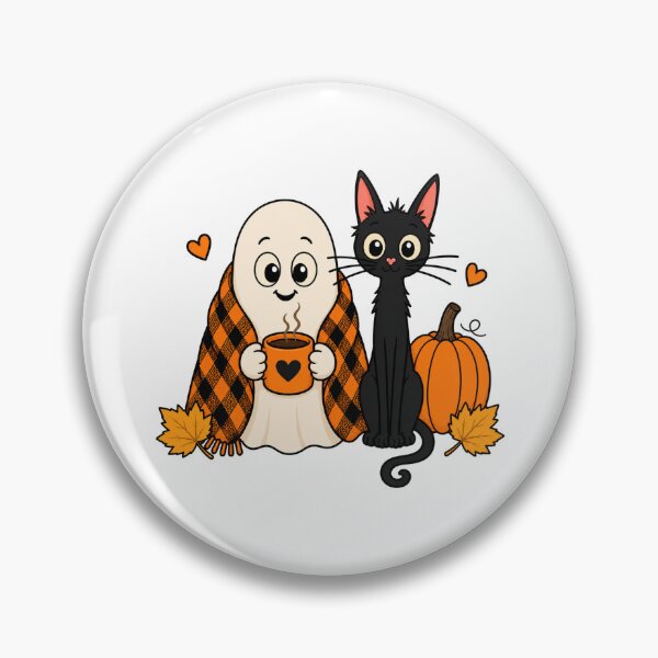 Item preview, Cute Ghost Black Cat Halloween designed and sold by Barnfield and Co.
