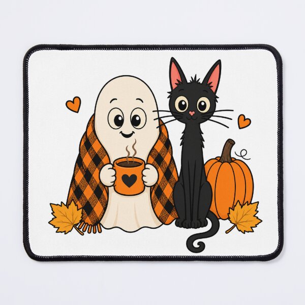 Item preview, Cute Ghost Black Cat Halloween designed and sold by Barnfield and Co.
