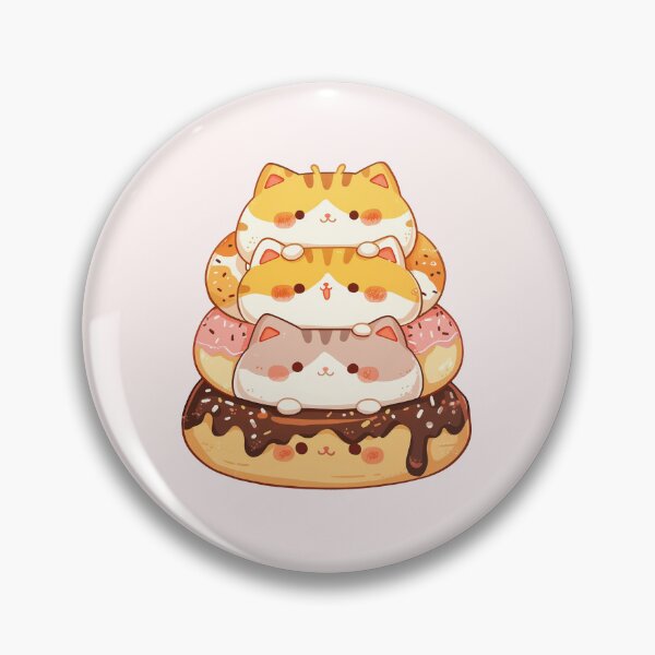 Item preview, Cute Cat Donut Stack designed and sold by NikoNekoDesigns.