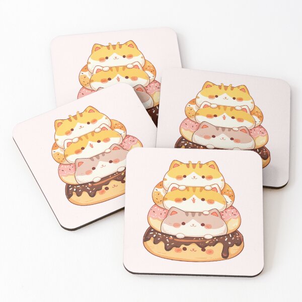 Item preview, Cute Cat Donut Stack designed and sold by NikoNekoDesigns.