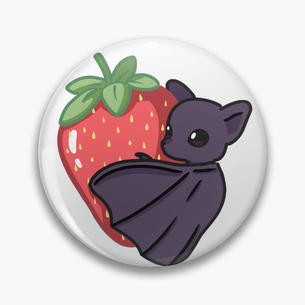 Item preview, Cute Strawberry Bat Art | Kawaii Fruit Gothic Sticker Illustration designed and sold by Mypixieart.
