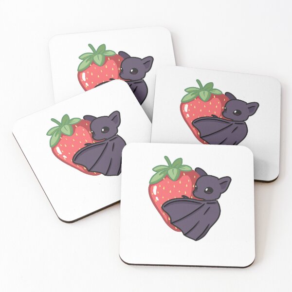 Item preview, Cute Strawberry Bat Art | Kawaii Fruit Gothic Sticker Illustration designed and sold by Mypixieart.