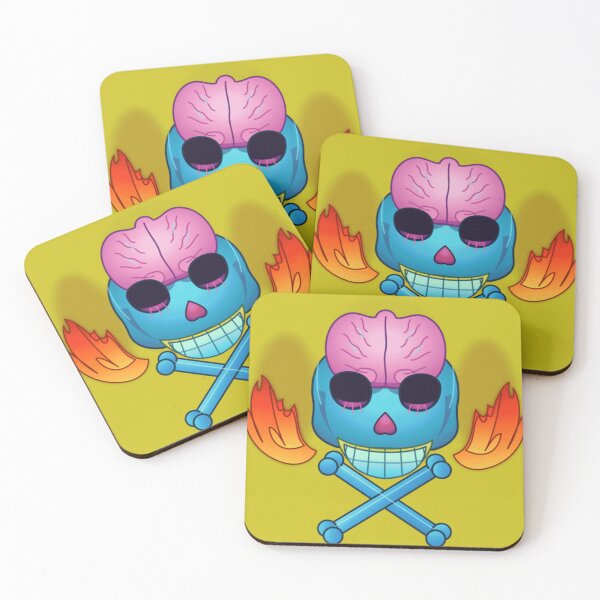 Item preview, Flaming Brain Skull and Crossbones designed and sold by VividSurreal.