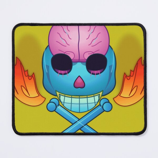Item preview, Flaming Brain Skull and Crossbones designed and sold by VividSurreal.