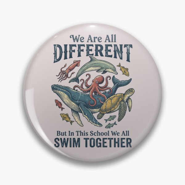 Item preview, Inclusive School Ocean Animals | We All Swim Together | Educational Gift Tee designed and sold by Anastasiia Yurevych.