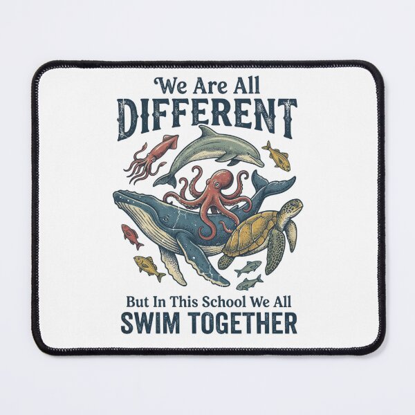 Item preview, Inclusive School Ocean Animals | We All Swim Together | Educational Gift Tee designed and sold by Anastasiia Yurevych.