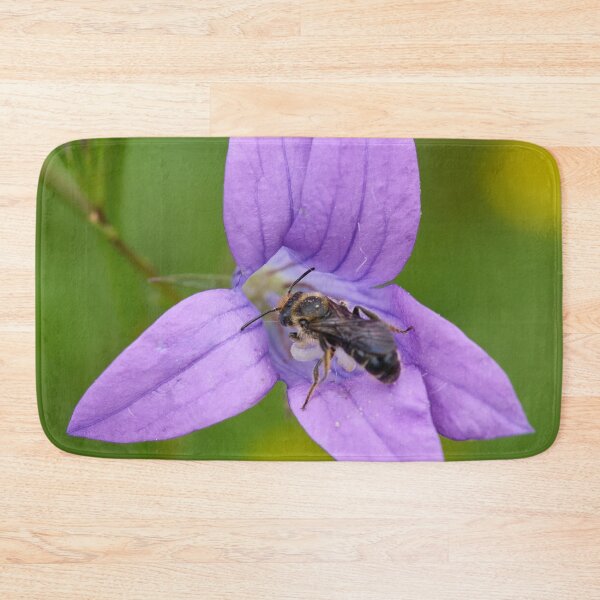 Item preview, Orange-legged furrow bee on Spreading Bellflower designed and sold by Jouko Lehto Photography.