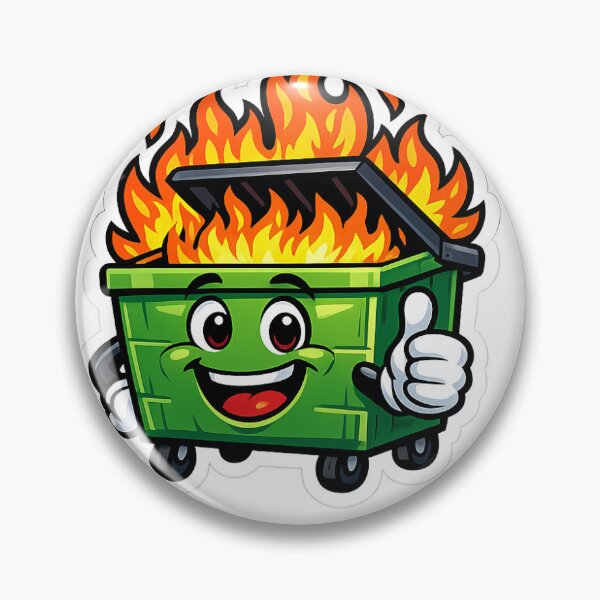 Item preview, Dumpster Fire Meme Sticker designed and sold by NovaSticker Co..
