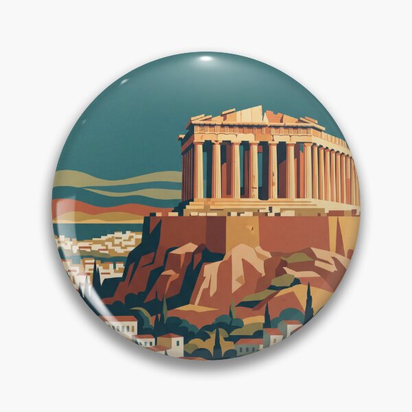 Item preview, Athens Greece Vintage Travel Poster designed and sold by Bomax121.