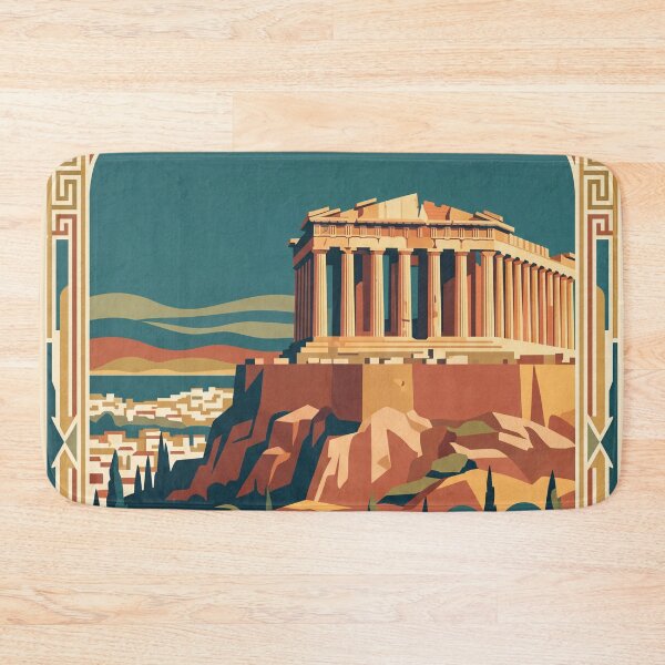 Item preview, Athens Greece Vintage Travel Poster designed and sold by Bomax121.