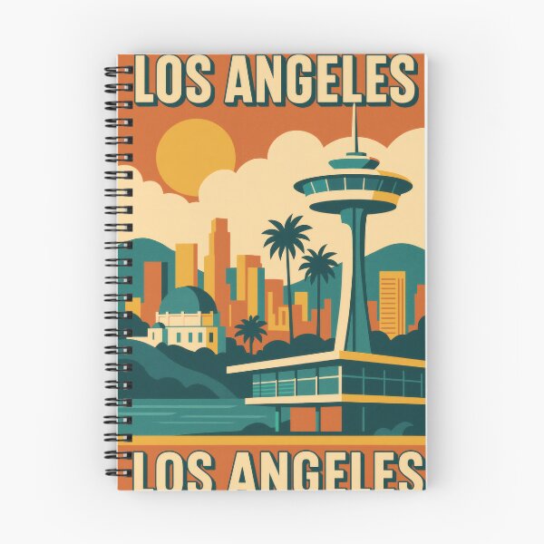 Item preview, Retro Pop Art Poster Illustration of Los Angeles | Bold Hollywood City Print with Hollywood Sign, Griffith Observatory & Palm-Lined Skyline | Vintage California Travel Wall Art Decor designed and sold by PaintedPixels01.