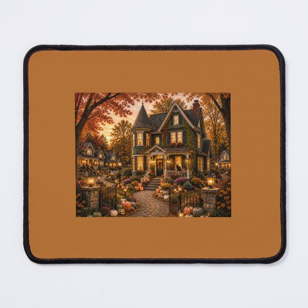 Item preview, The Pumpkin House — Cozy Victorian Halloween Cottage in an Autumn Neighborhood designed and sold by Novel Works Studio.