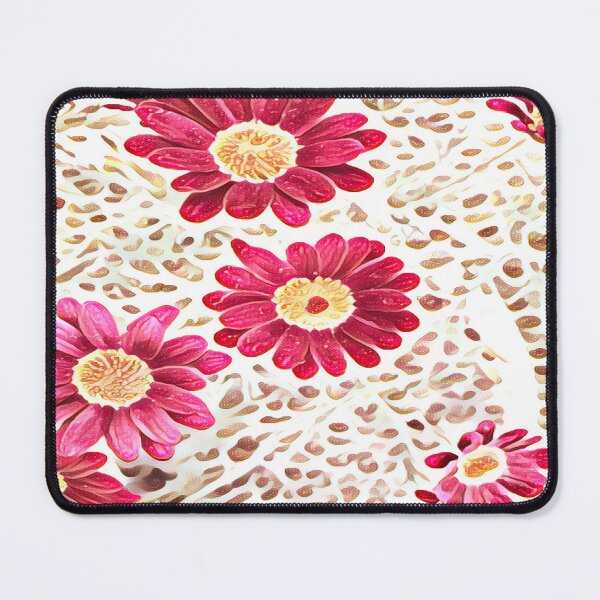 Item preview, Impressionist Pink Daisy Flower Leopard Pattern designed and sold by BalkanBloom.