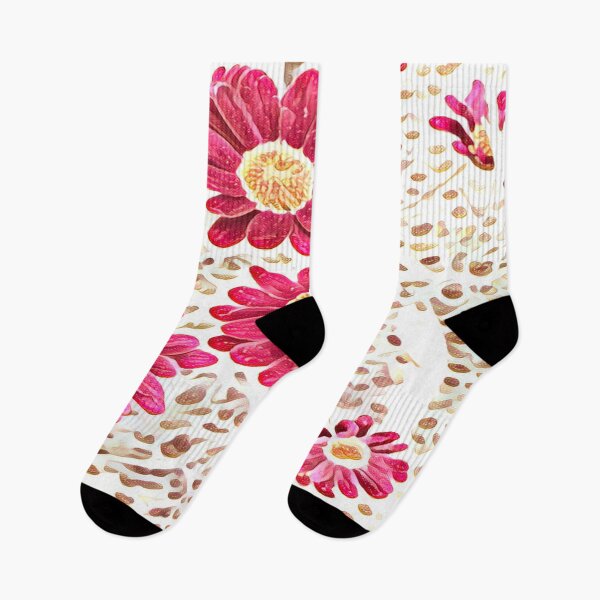 Item preview, Impressionist Pink Daisy Flower Leopard Pattern designed and sold by BalkanBloom.