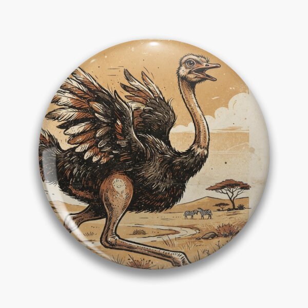 Item preview, Ostrich vintage style designed and sold by KRIDD-DESIGN.