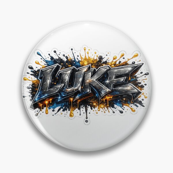 Item preview, Luke – Metallic 3D Graffiti Name designed and sold by AlexLineArt.