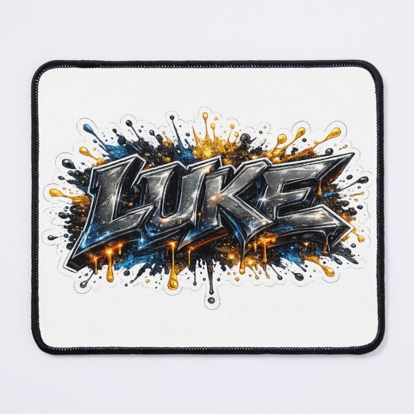 Item preview, Luke – Metallic 3D Graffiti Name designed and sold by AlexLineArt.