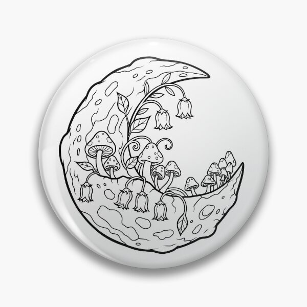 Item preview, Enchanted Crescent Moon Mushroom Forest designed and sold by ArtPer-design.