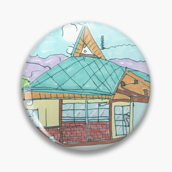 Item preview, Vibrant Marker Sketch of Cozy Cottage designed and sold by KaleChub.