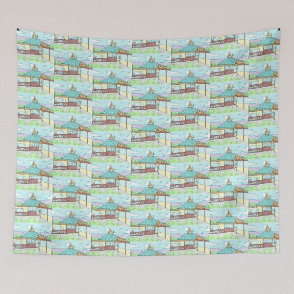 Item preview, Vibrant Marker Sketch of Cozy Cottage designed and sold by KaleChub.