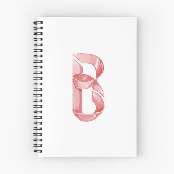 Item preview, Pattern Pink Ribbon Lettering, Letter B, alphabet typography designed and sold by 1centimetersqd.