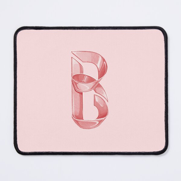 Item preview, Pattern Pink Ribbon Lettering, Letter B, alphabet typography designed and sold by 1centimetersqd.