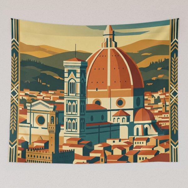 Item preview, Florence Italy Vintage Travel Poster designed and sold by Bomax121.