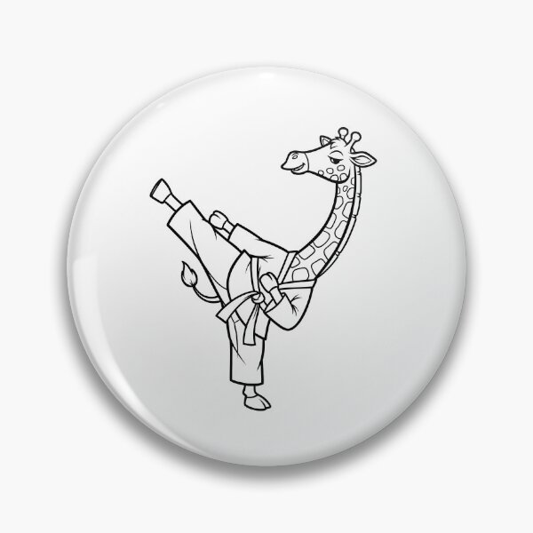 Item preview, Funny Karate Giraffe Cartoon Illustration designed and sold by ArtPer-design.