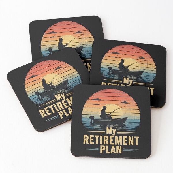 Item preview, Retro Fishing Boat Sunset My Retirement Plan designed and sold by OlakunleOloroz.