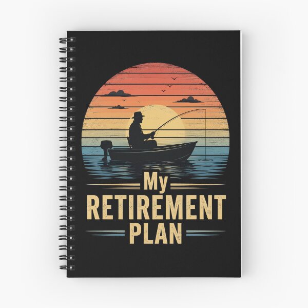 Item preview, Retro Fishing Boat Sunset My Retirement Plan designed and sold by OlakunleOloroz.