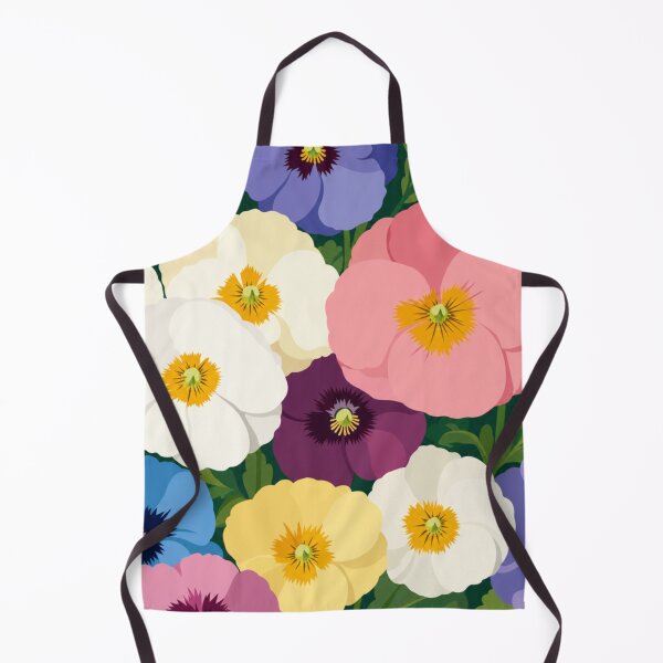 Aperçu de l'œuvre Colorful Pansy Flower Pattern créée et vendue par minbadesign.