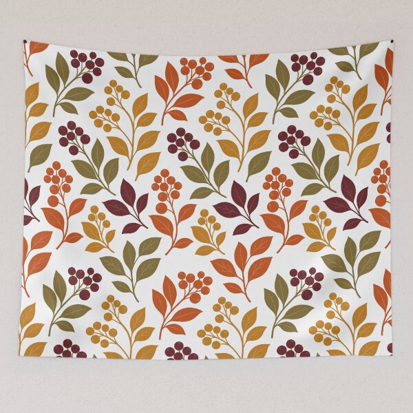 Item preview, Cozy Autumn Berry and Leaves Seamless Pattern Background designed and sold by DiNata.
