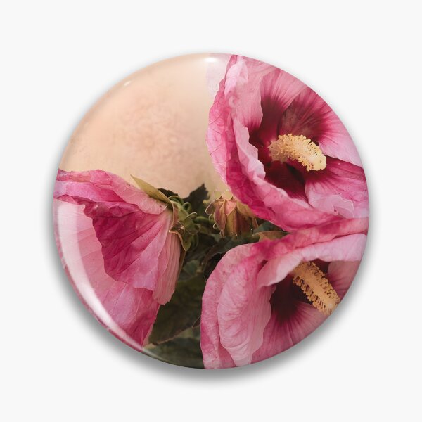 Item preview, Pink Blossom Botanical Wall Art | Vintage Pink Hibiscus Floral Print | Cottagecore Nature Decor designed and sold by Violafleurviolett.