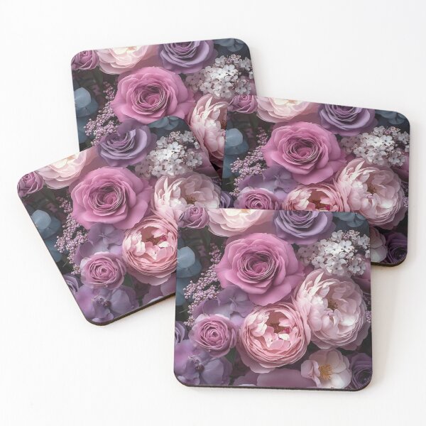 Item preview, Pastel purple and pink floral arrangements designed and sold by Arjun4282.